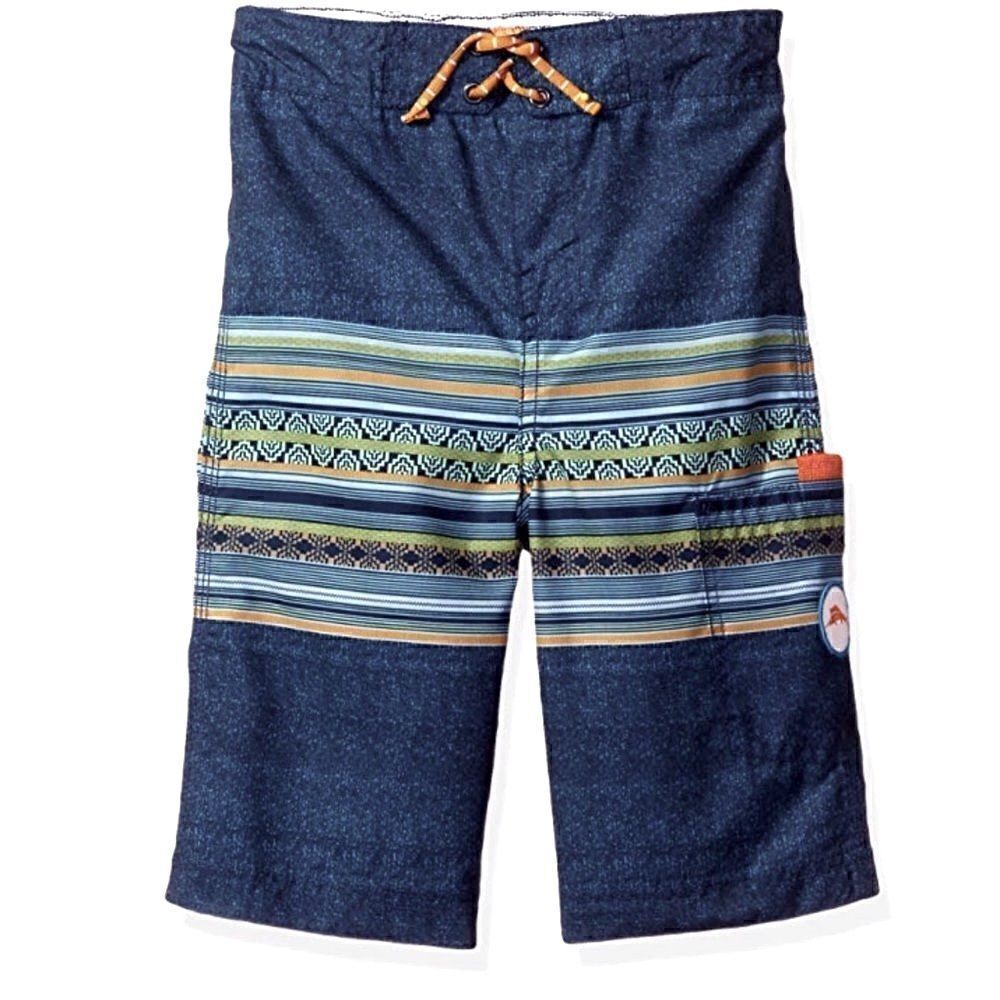 Tommy Bahama Boys' Stripe Side Pocket Swim Short